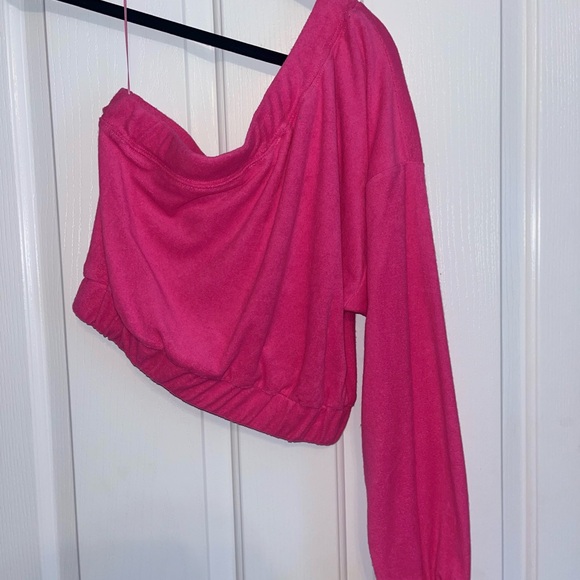 Pink One-Shoulder Top - Picture 2 of 2